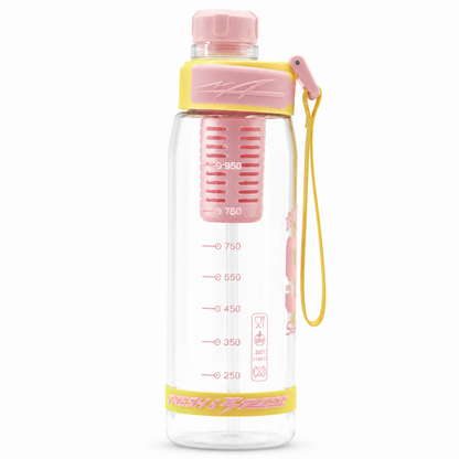 Seiverly Premium Fruit Infuser Water Bottle with Removable Infusion Rod | Leakproof Sports & Fitness Water Bottle with Carry Strap