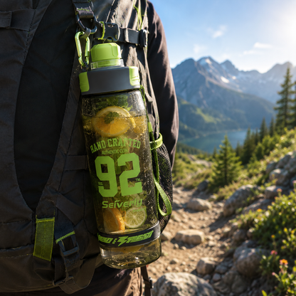 Seiverly Premium Fruit Infuser Water Bottle with Removable Infusion Rod | Leakproof Sports & Fitness Water Bottle with Carry Strap
