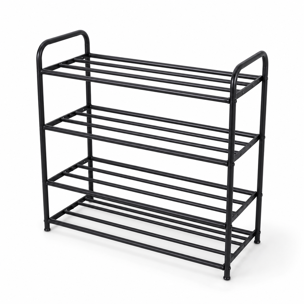 4-Tier Metal Shoe Rack Organizer for Entryway, Closet & Bedroom | Space Saving Storage Shelf