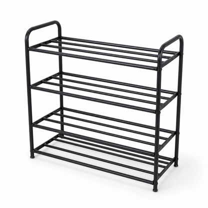 4-Tier Metal Shoe Rack Organizer for Entryway, Closet & Bedroom | Space Saving Storage Shelf