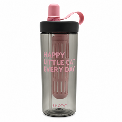 Premium BPA-Free Tritan Fruit Infuser Water Bottle with Removable Infuser, Leakproof Lid, Integrated Straw & Carry Loop | Reusable Sports Water Bottle for Gym, Office, School & Travel (800ml)