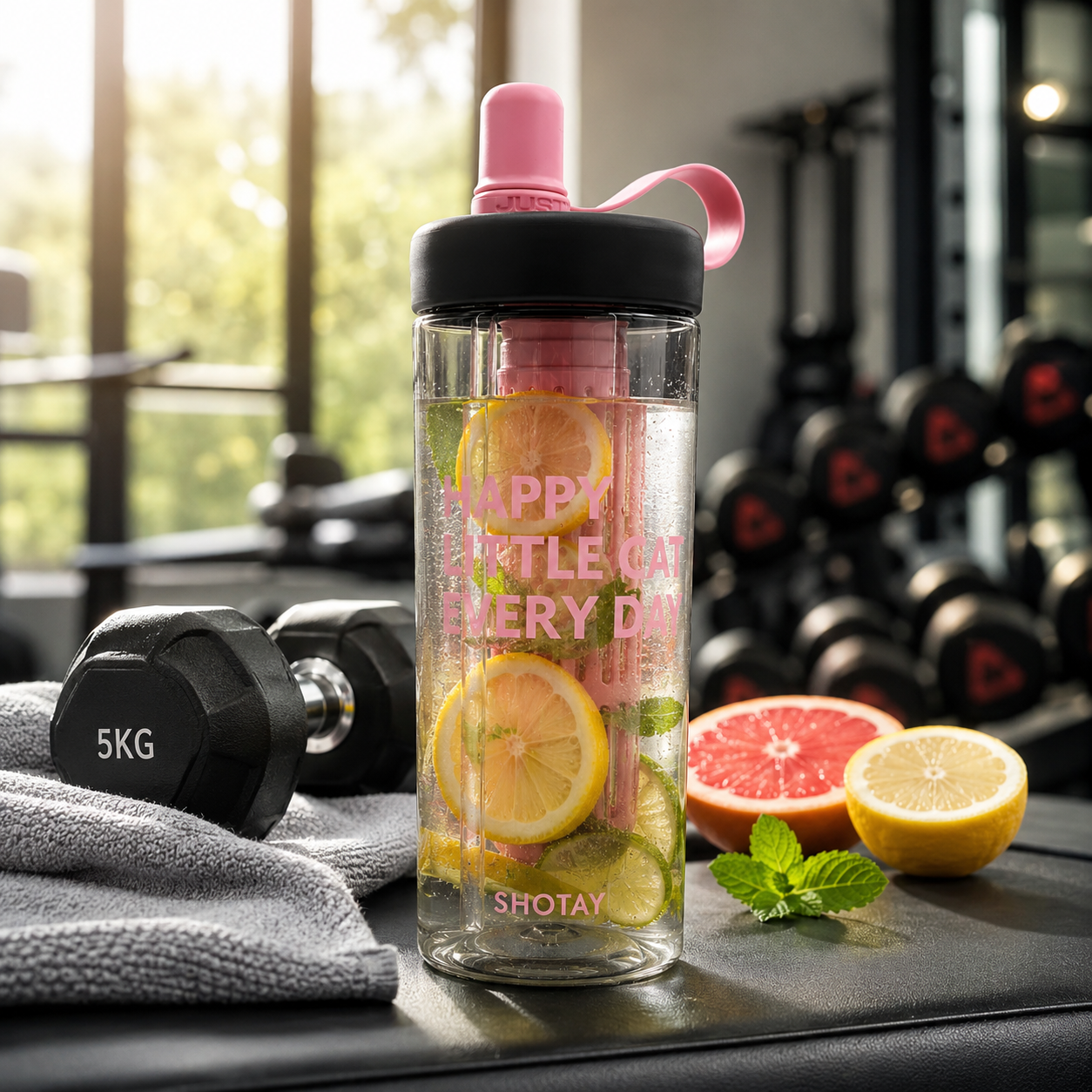 Premium BPA-Free Tritan Fruit Infuser Water Bottle with Removable Infuser, Leakproof Lid, Integrated Straw & Carry Loop | Reusable Sports Water Bottle for Gym, Office, School & Travel (800ml)
