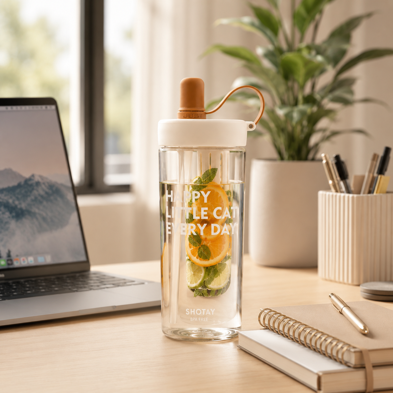 Premium BPA-Free Tritan Fruit Infuser Water Bottle with Removable Infuser, Leakproof Lid, Integrated Straw & Carry Loop | Reusable Sports Water Bottle for Gym, Office, School & Travel (800ml)