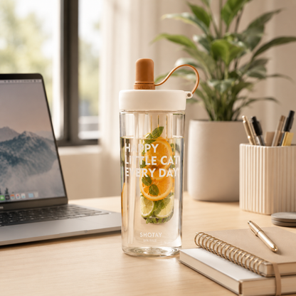 Premium BPA-Free Tritan Fruit Infuser Water Bottle with Removable Infuser, Leakproof Lid, Integrated Straw & Carry Loop | Reusable Sports Water Bottle for Gym, Office, School & Travel (800ml)