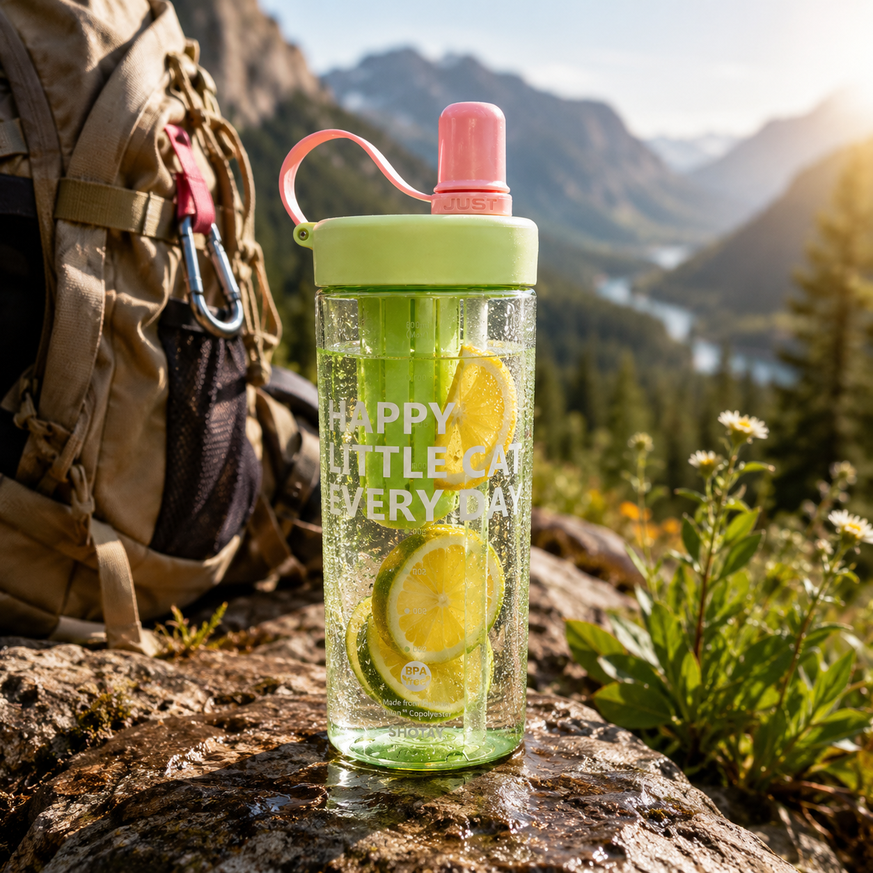 Premium BPA-Free Tritan Fruit Infuser Water Bottle with Removable Infuser, Leakproof Lid, Integrated Straw & Carry Loop | Reusable Sports Water Bottle for Gym, Office, School & Travel (800ml)