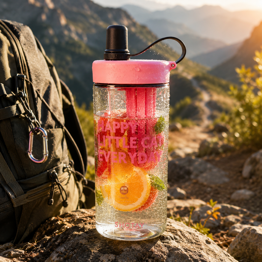 Premium BPA-Free Tritan Fruit Infuser Water Bottle with Removable Infuser, Leakproof Lid, Integrated Straw & Carry Loop | Reusable Sports Water Bottle for Gym, Office, School & Travel (800ml)