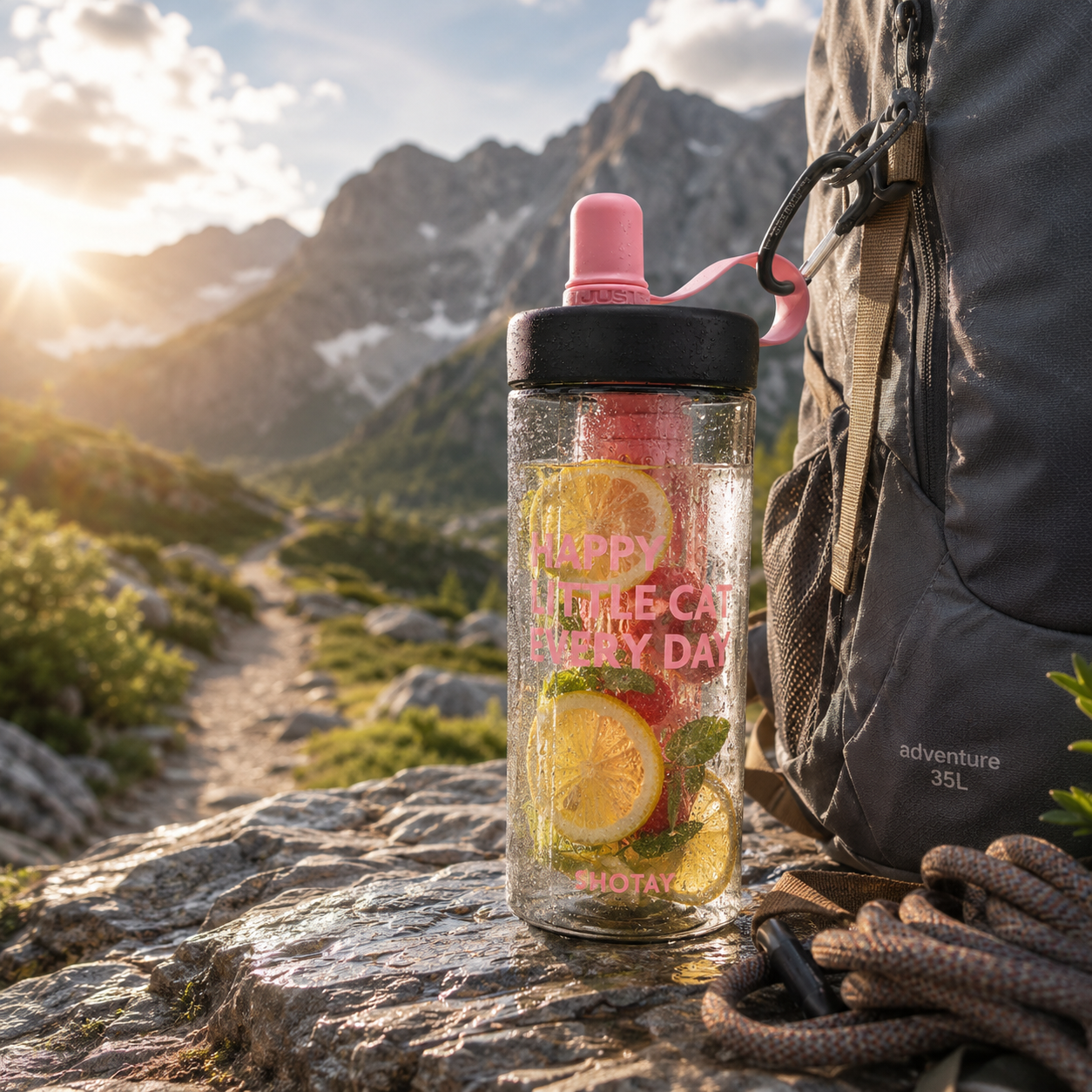 Premium BPA-Free Tritan Fruit Infuser Water Bottle with Removable Infuser, Leakproof Lid, Integrated Straw & Carry Loop | Reusable Sports Water Bottle for Gym, Office, School & Travel (800ml)