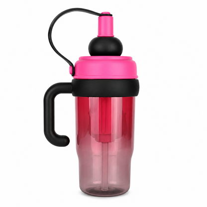 Kids BPA-Free Tritan Water Bottle with Straw, Carry Handle & Leakproof Lid | Reusable Sipper Bottle for School, Travel & Outdoor Activities (800ml)