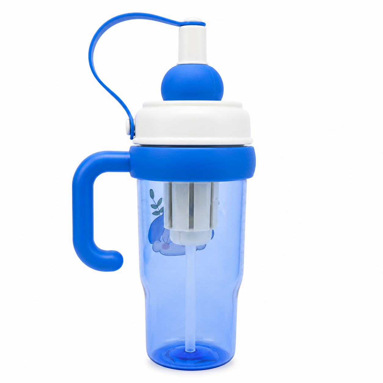 Kids BPA-Free Tritan Water Bottle with Straw, Carry Handle & Leakproof Lid | Reusable Sipper Bottle for School, Travel & Outdoor Activities (800ml)
