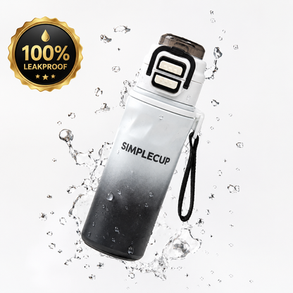 SIMPLECUP 670ml Double Wall Vacuum Insulated Stainless Steel Water Bottle with One-Touch Flip Lid, Lock Handle & Carry Strap | Leakproof BPA-Free Sports Bottle for Gym, Office & Travel
