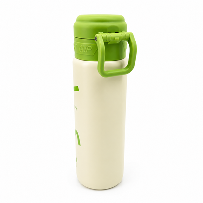 680ml Kids Stainless Steel Vacuum Insulated Water Bottle | Double Wall Thermos Flask | Leakproof One-Touch Lock Lid | BPA Free Food Grade Steel| Hot & Cold Insulated Bottle for School, Travel & Outdoor