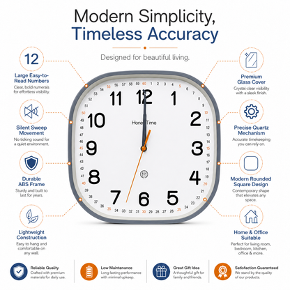 Square Wall Clock