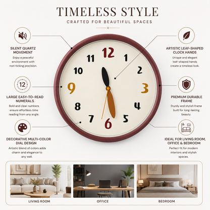 Leaf Artistic Wall Clock