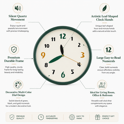 Leaf Artistic Wall Clock