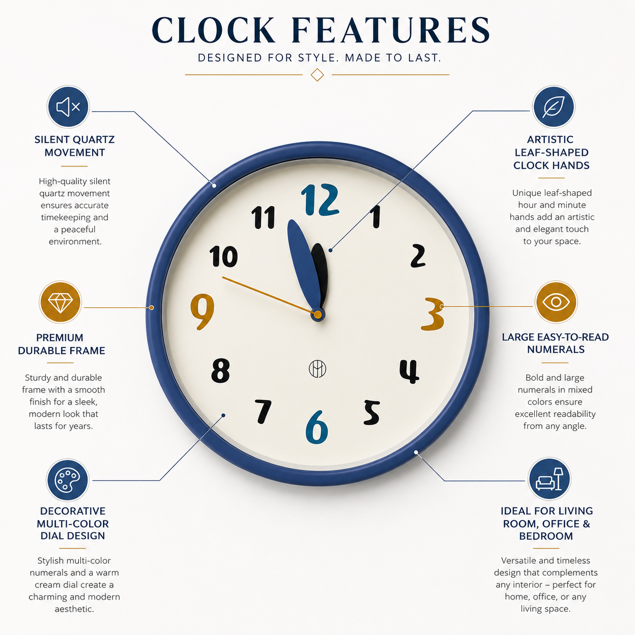 Leaf Artistic Wall Clock