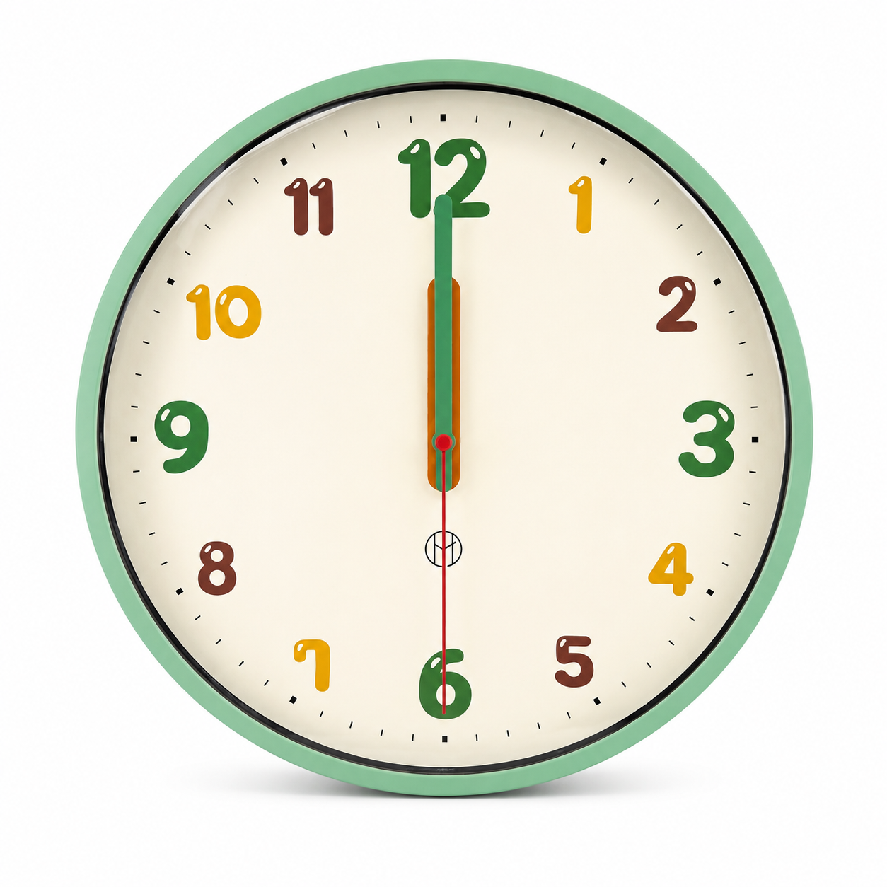 Multicolor Number Wall Clock