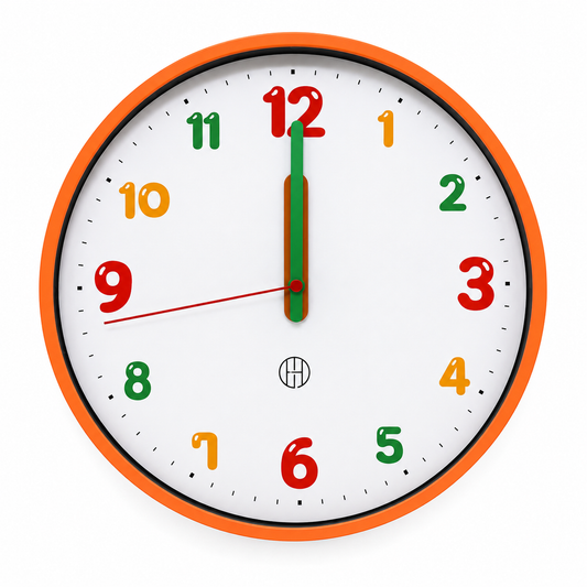 Multicolor Number Wall Clock