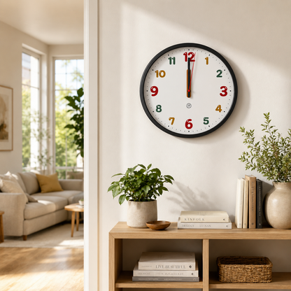 Multicolor Number Wall Clock