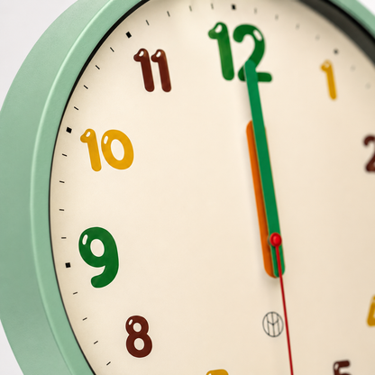 Multicolor Number Wall Clock