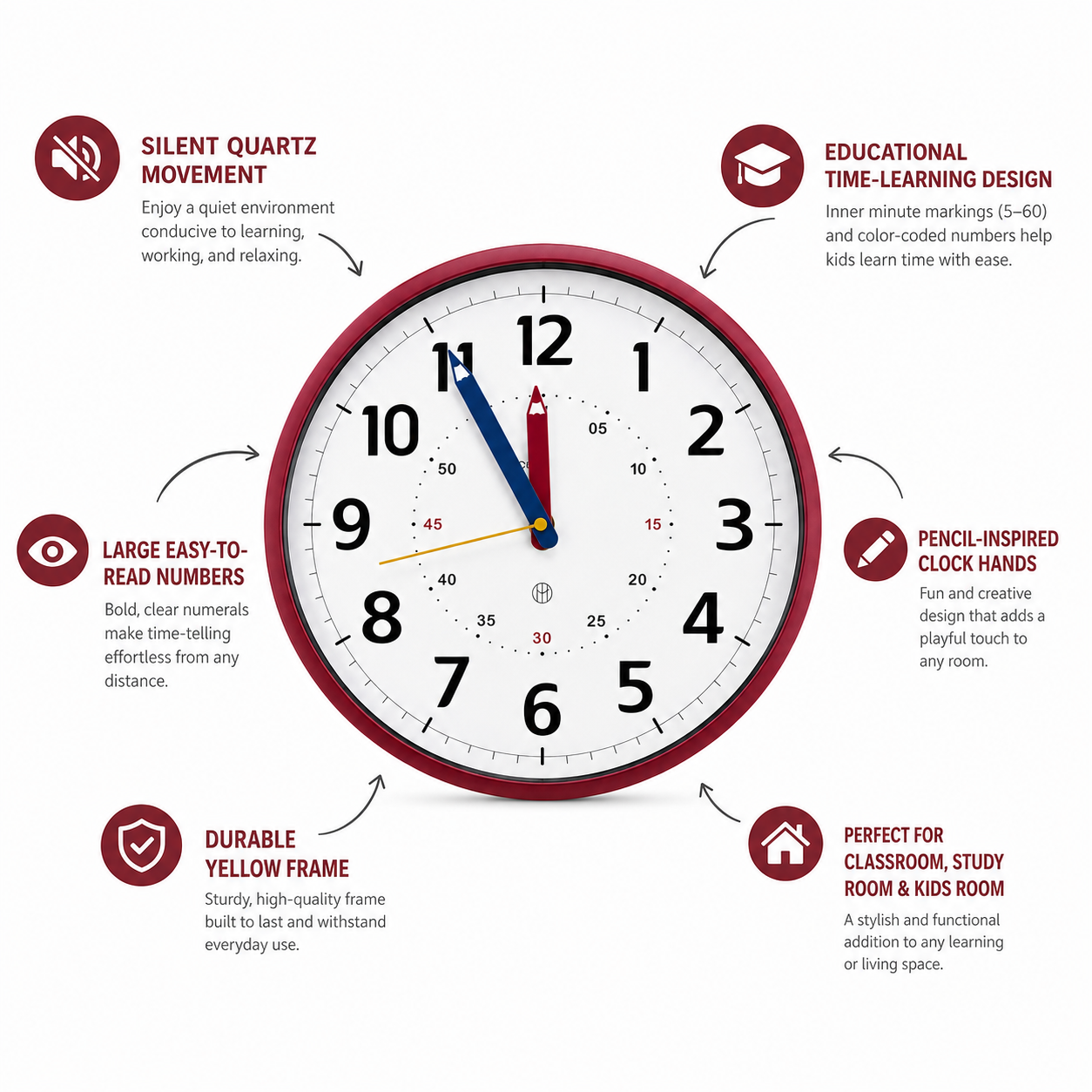 Educational Wall Clock