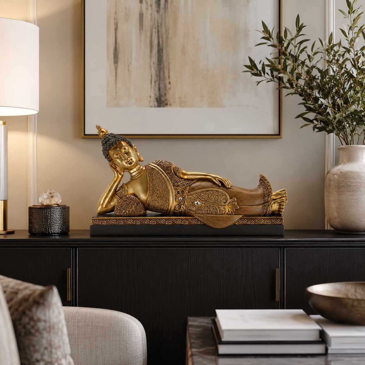 Reclining Buddha Home Decor Statue