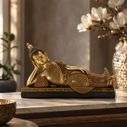 Reclining Buddha Home Decor Statue