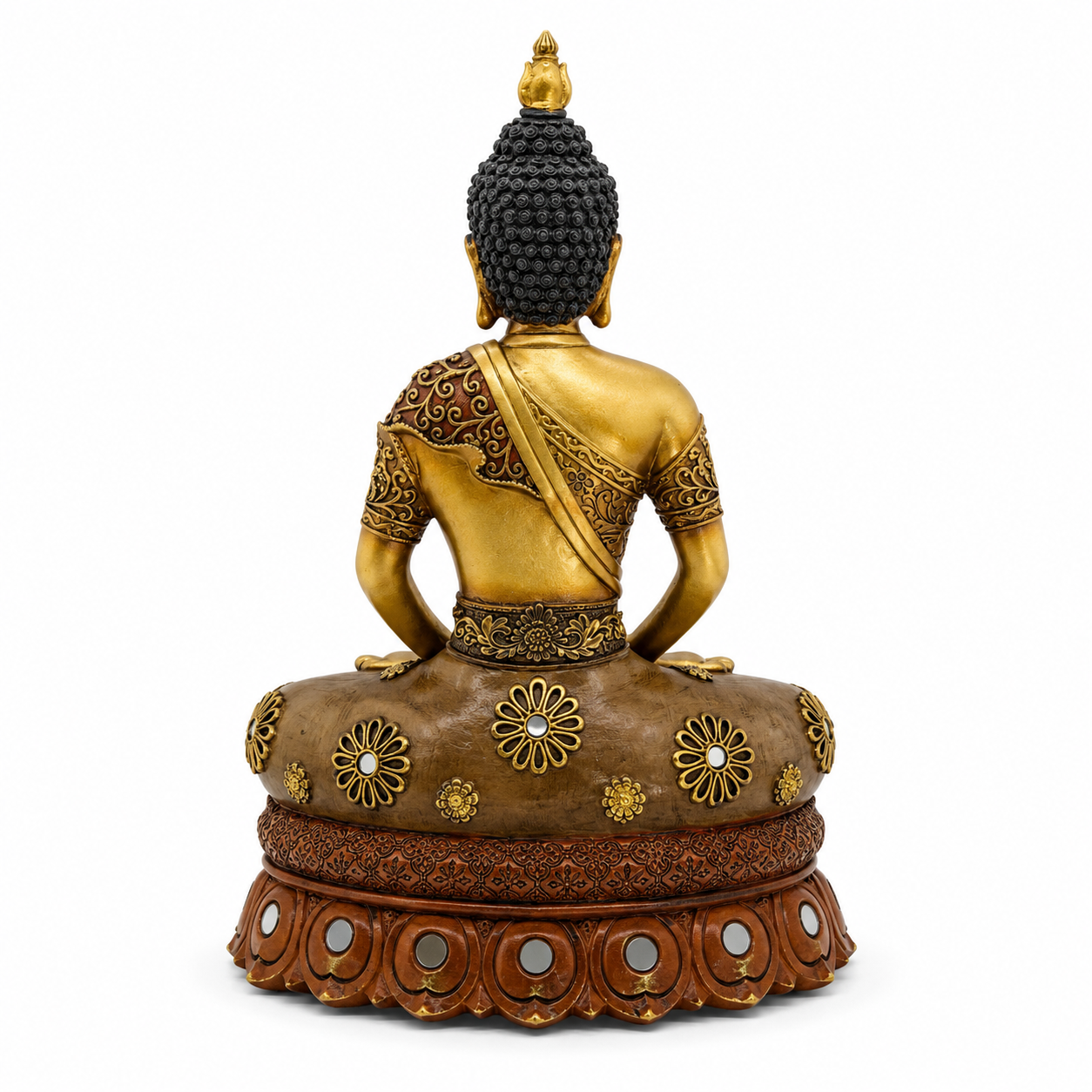 Antique Gold Buddha Meditation Statue