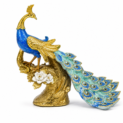 Golden Heritage Peacock Sculpture