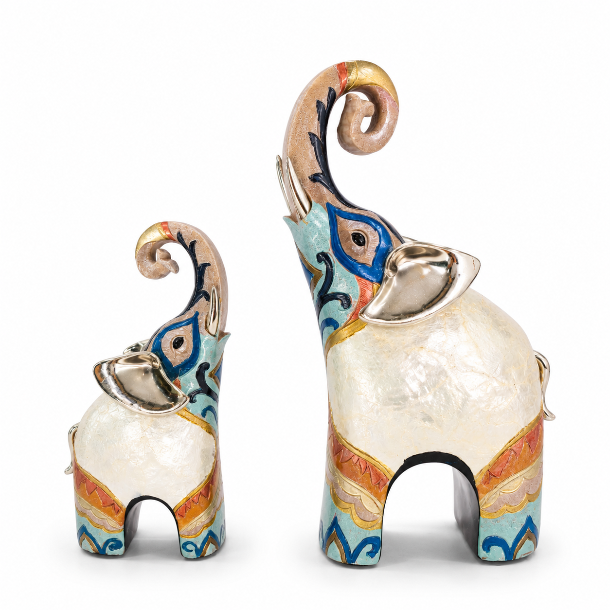 Handcrafted Decorative Elephant Figurine Set of 2