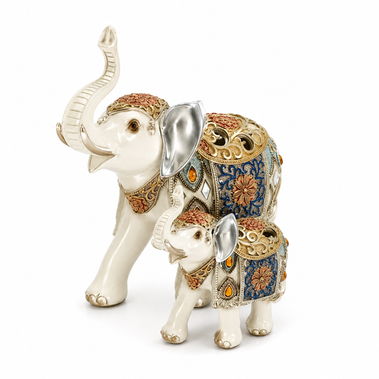 Luxury Decorative Elephant Figurine Set of 2