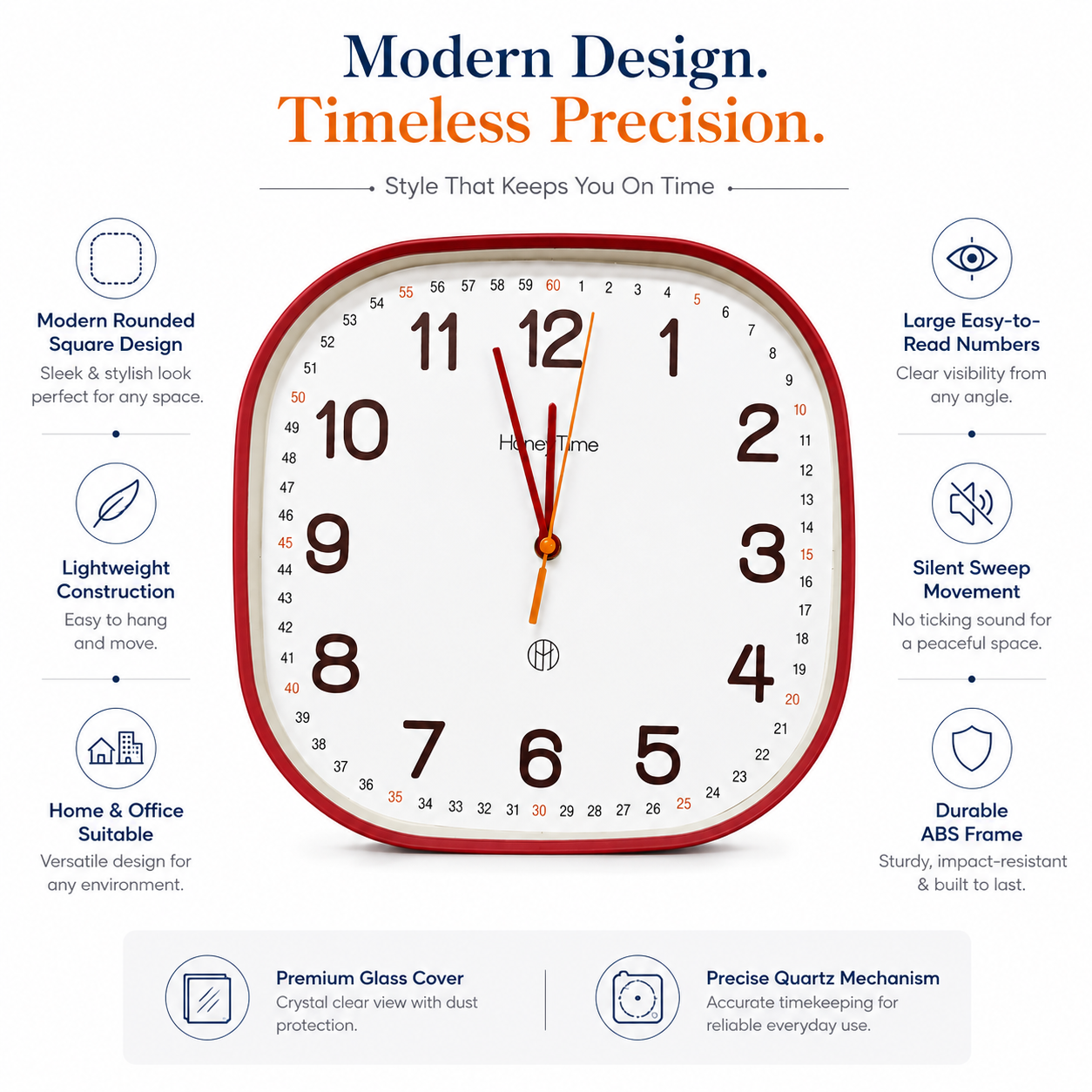 Square Wall Clock