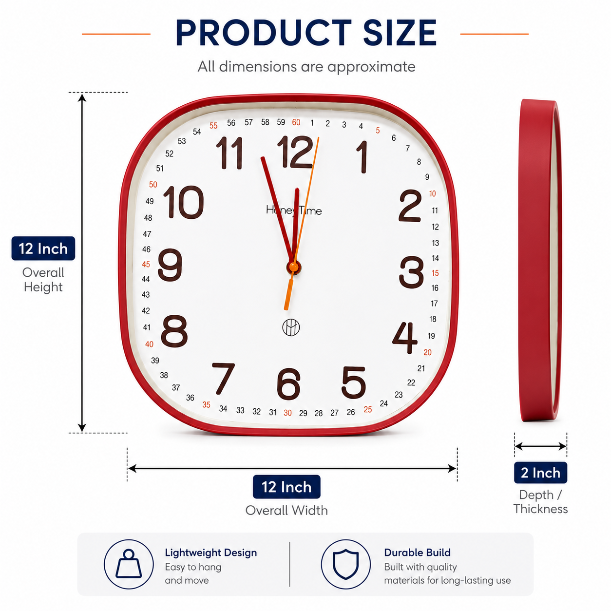 Square Wall Clock
